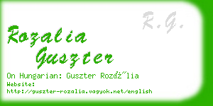 rozalia guszter business card